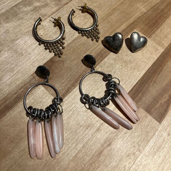 Bundle of retro earrings, three pairs - Picture 4 of 5